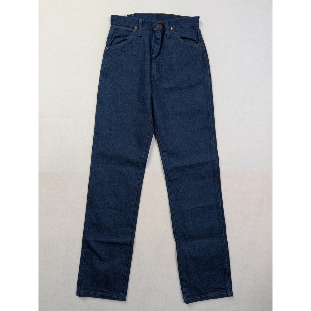 Wrangler Womens Cowboy Cut Slim Fit Jeans 9 x 34 High‎ Rise Straight Blue Denim